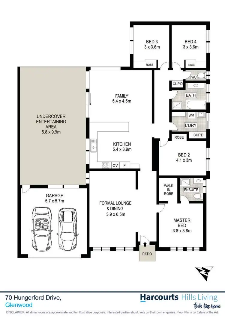 Floorplan of Homely house listing, 70 Hungerford Drive, Glenwood NSW 2768
