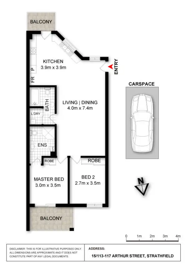 Floorplan of Homely apartment listing, 15/113 Arthur Street, Strathfield NSW 2135
