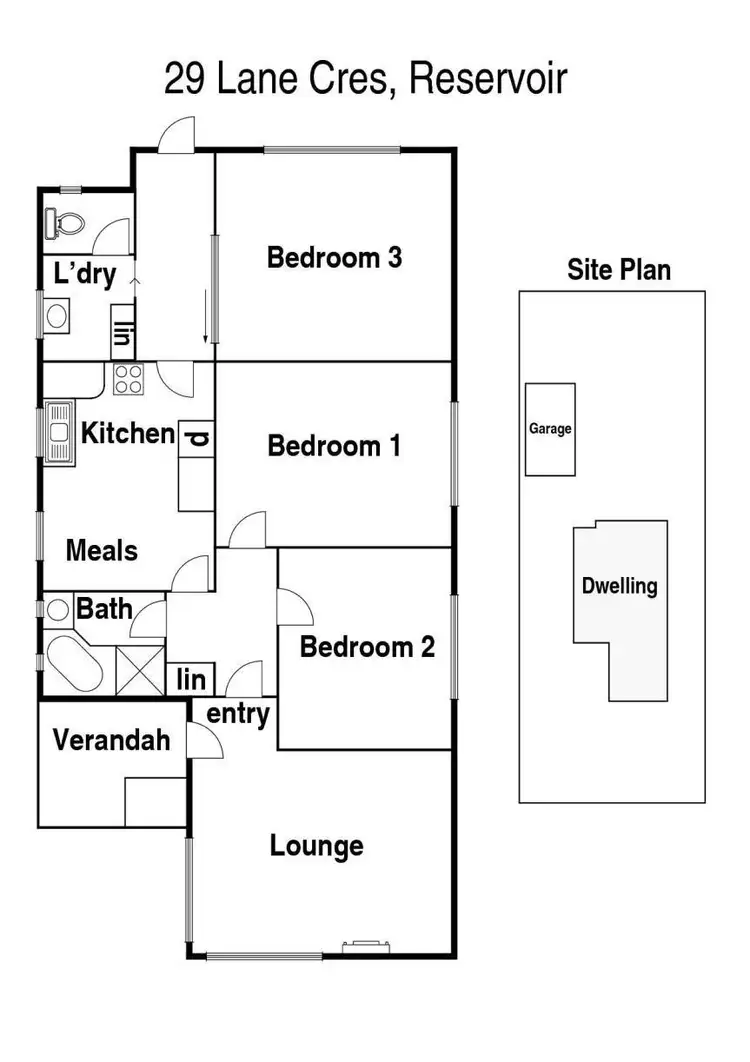 Floorplan of Homely house listing, 29 Lane Crescent, Reservoir VIC 3073