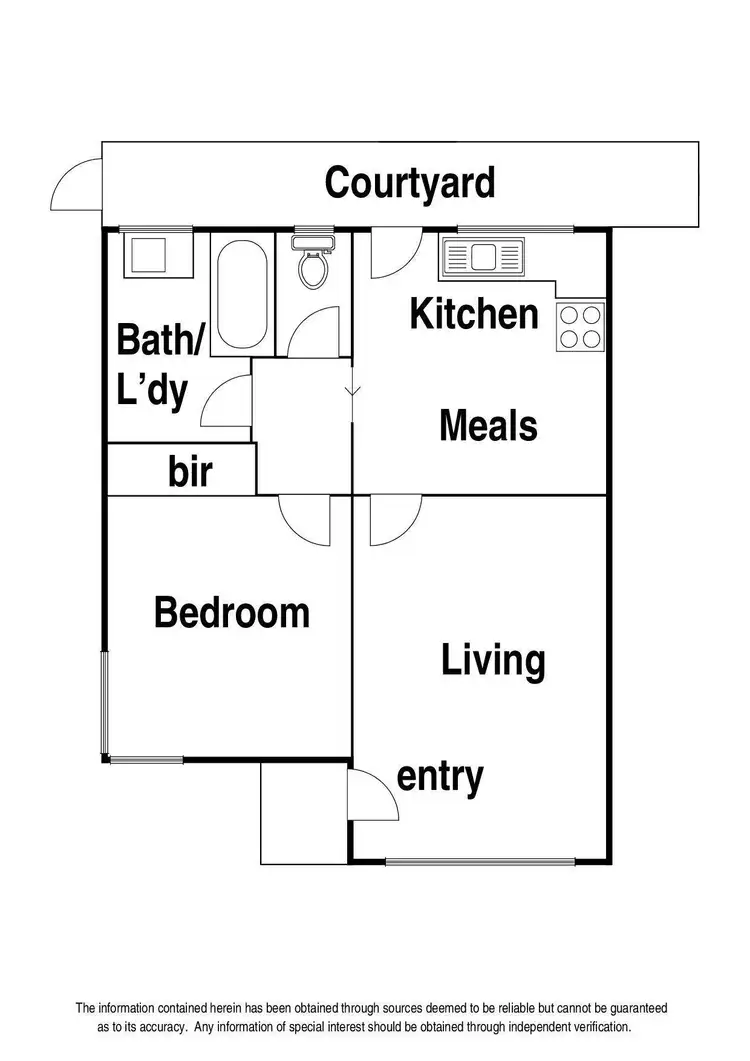 Floorplan of Homely unit listing, 1/72 Pine Street, Reservoir VIC 3073
