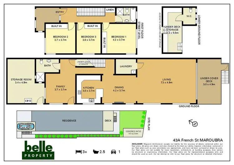 Floorplan of Homely semi-detached listing, 43a French Street, Maroubra NSW 2035