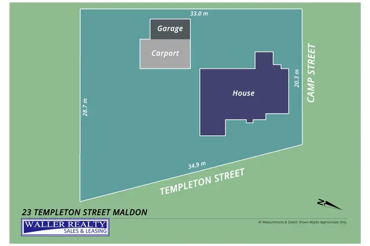 Floorplan of Homely house listing, 23 Templeton Street, Maldon VIC 3463