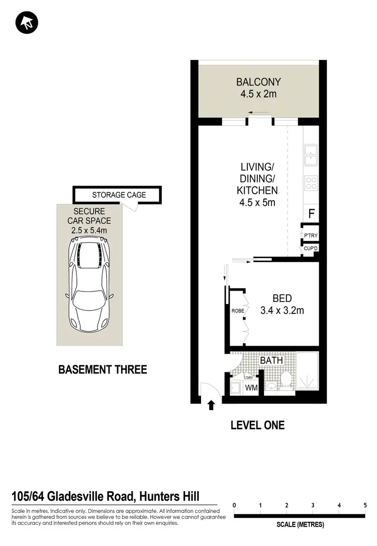 Floorplan of Homely apartment listing, 105/64-68 Gladesville Road, Hunters Hill NSW 2110