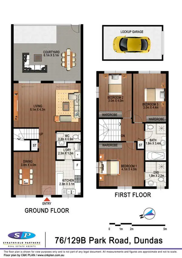 Floorplan of Homely townhouse listing, 76/129B Park Road, Dundas NSW 2117
