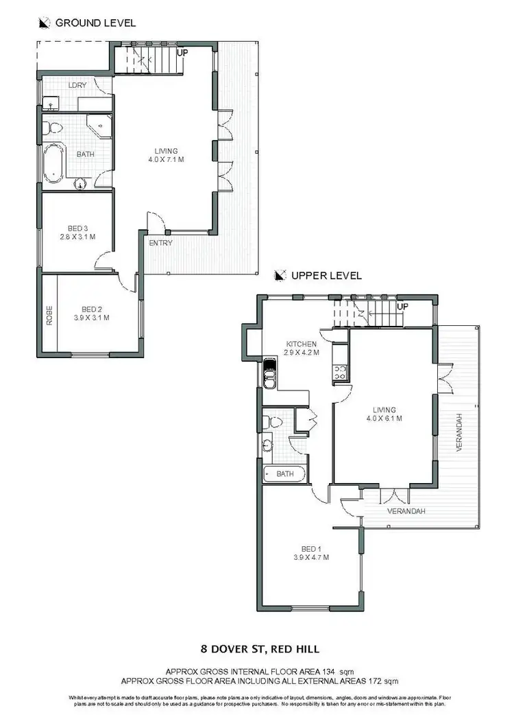 Floorplan of Homely house listing, 8 Dover Street, Red Hill QLD 4059