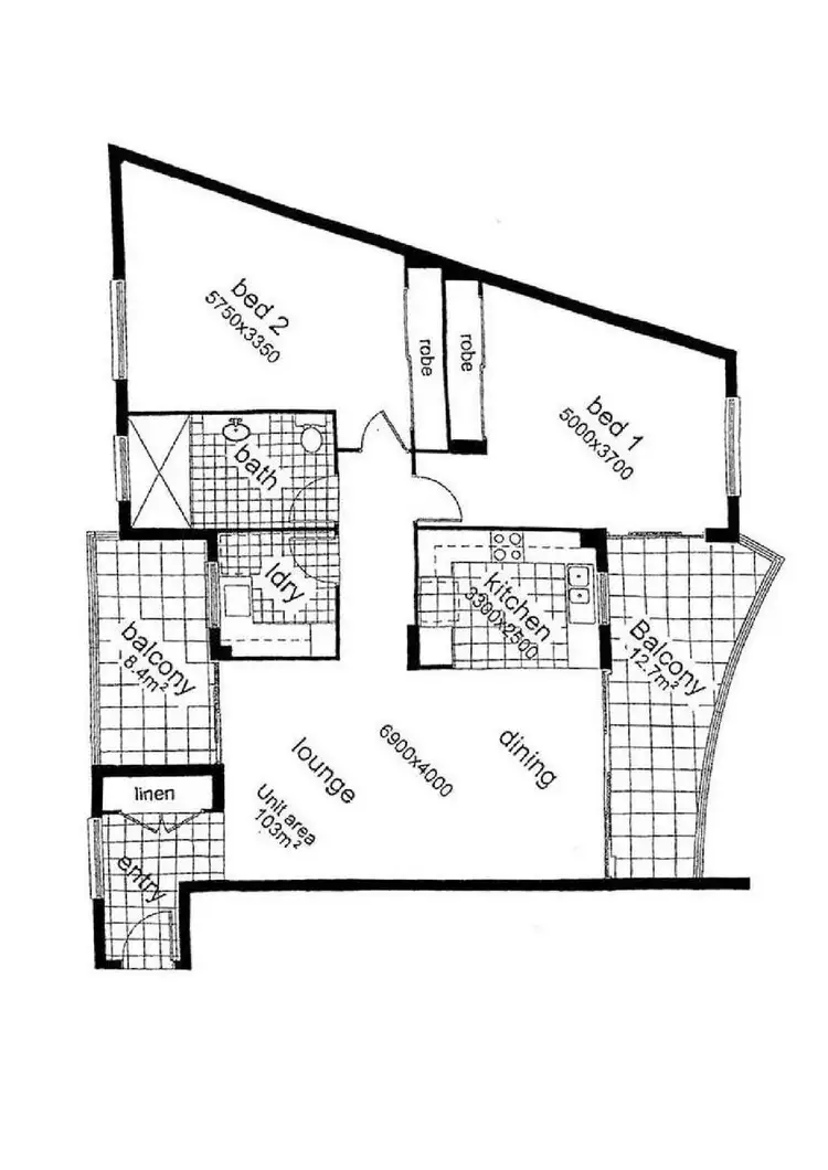 Floorplan of Homely unit listing, 25/313 Crown Street, Wollongong NSW 2500