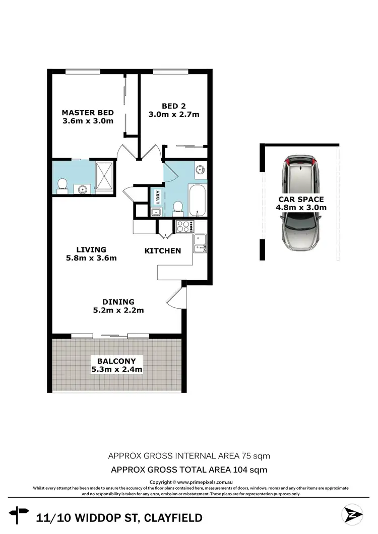 Floorplan of Homely unit listing, 11/10 Widdop Street, Clayfield QLD 4011