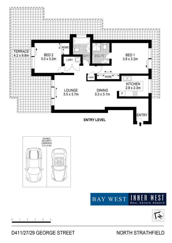 Floorplan of Homely apartment listing, D411/27-29 George Street, North Strathfield NSW 2137