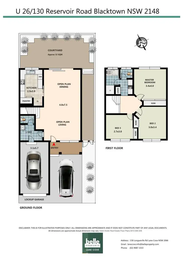 Floorplan of Homely townhouse listing, 26/130 Reservoir Road, Blacktown NSW 2148
