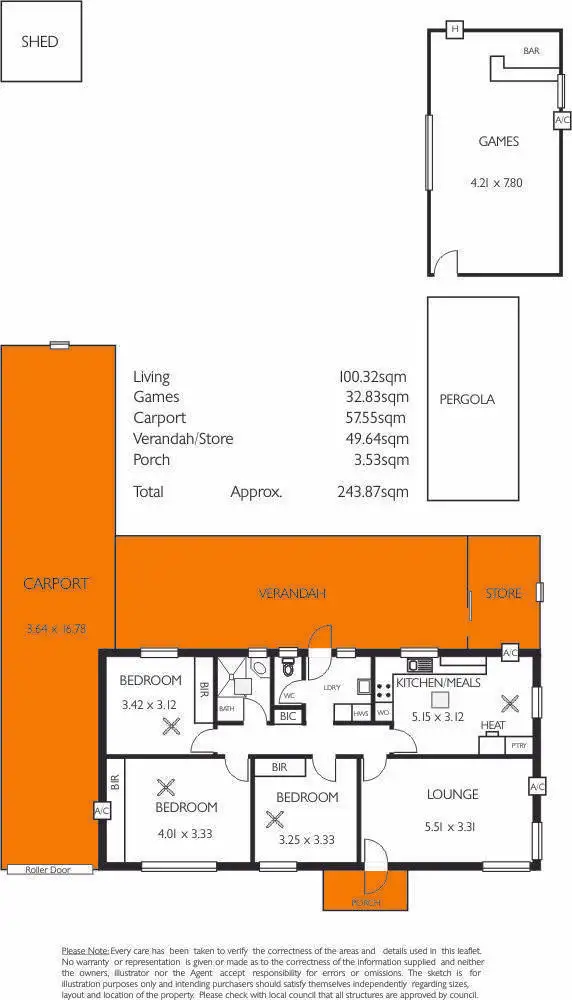 Floorplan of Homely house listing, 15 Leslie Avenue, Blair Athol SA 5084