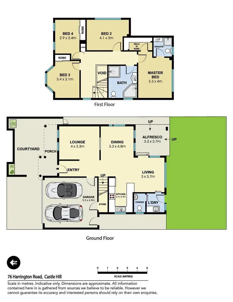 Floorplan of Homely house listing, 76 Harrington Avenue, Castle Hill NSW 2154