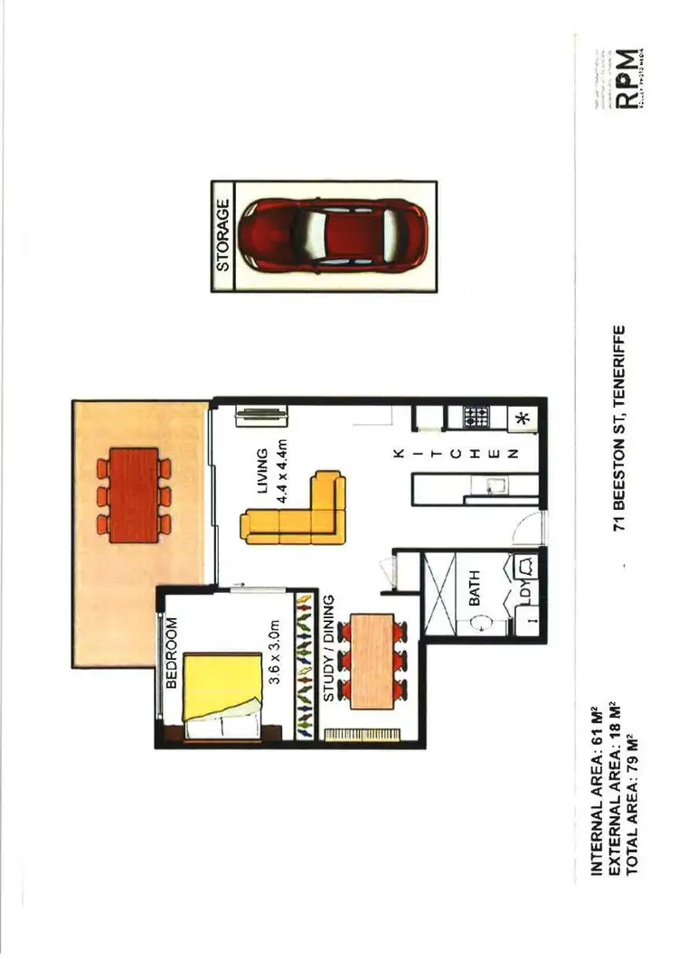 Floorplan of Homely apartment listing, 250/71 Beeston Street, Teneriffe QLD 4005