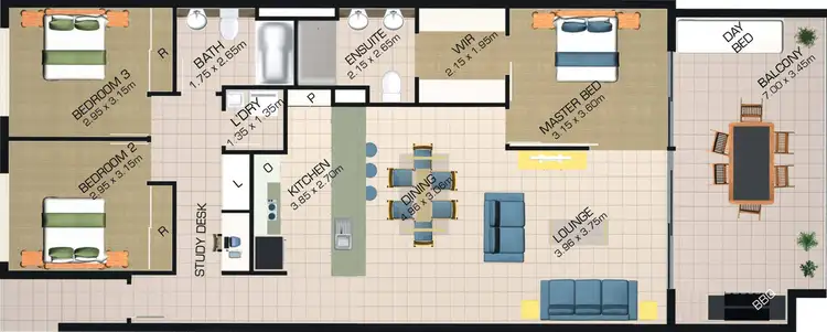 Floorplan of Homely apartment listing, 16/2-10 Kamala Crescent, Casuarina NSW 2487