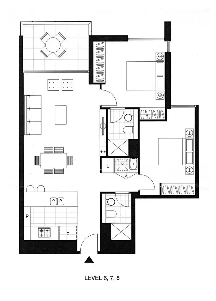 Floorplan of Homely apartment listing, A611/18 Ebsworth Street, Zetland NSW 2017