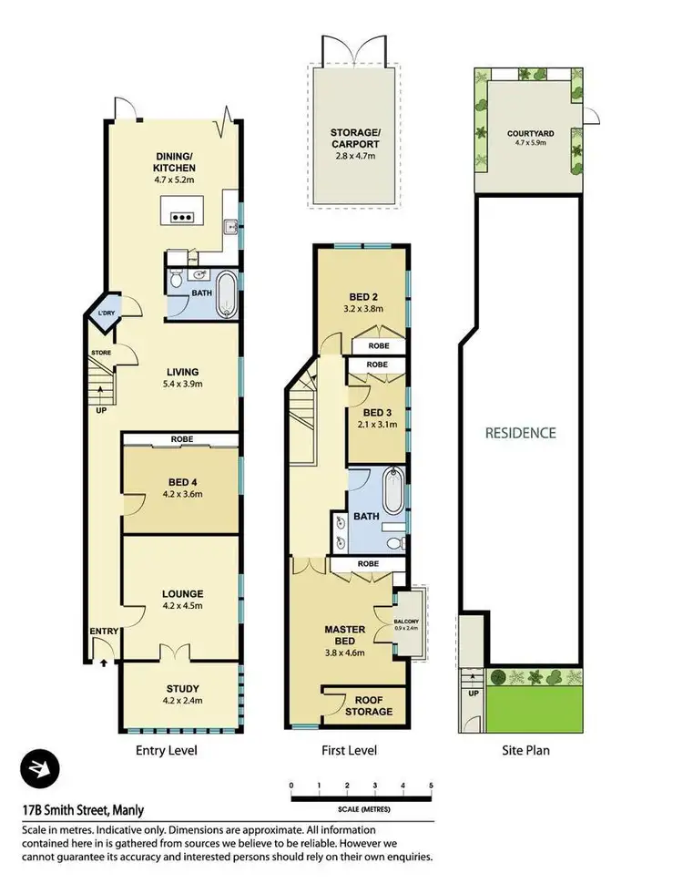 Floorplan of Homely semi-detached listing, 17B Smith Street, Manly NSW 2095