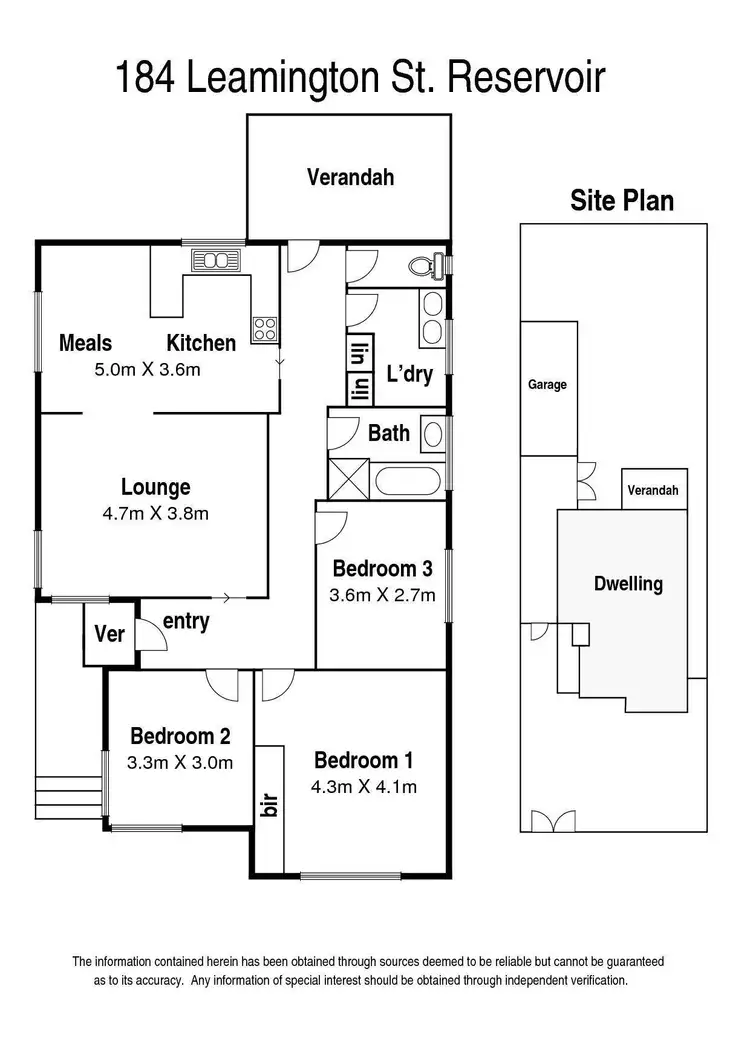 Floorplan of Homely house listing, 184 Leamington Street, Reservoir VIC 3073