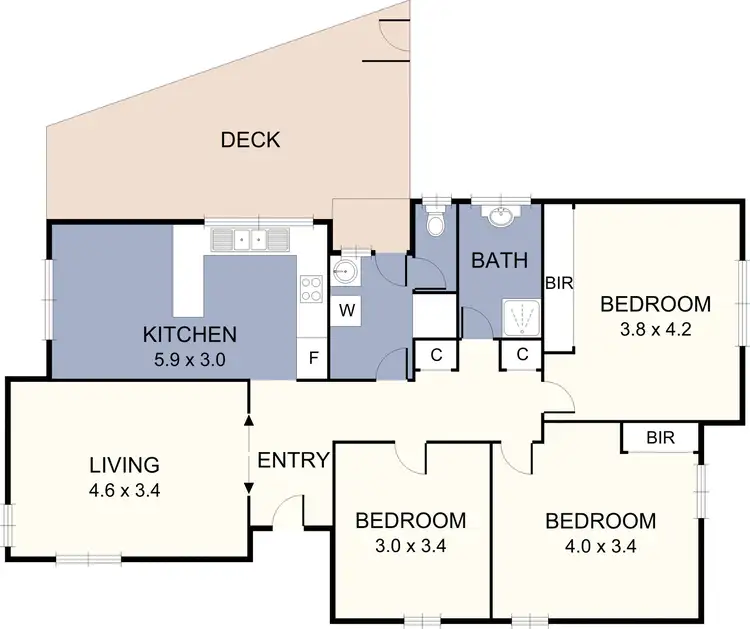 Floorplan of Homely house listing, 12 Hampden Street, Dallas VIC 3047