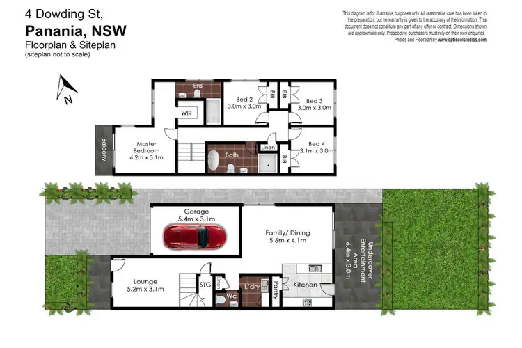 Floorplan of Homely semi-detached listing, 4 Dowding Street, Panania NSW 2213