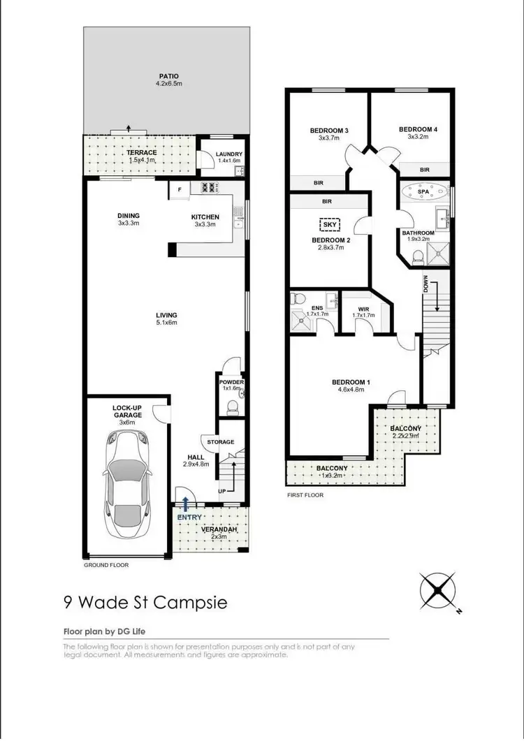 Floorplan of Homely semi-detached listing, 9 Wade Street, Campsie NSW 2194