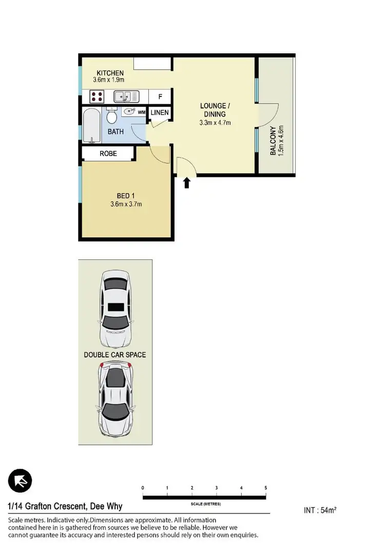 Floorplan of Homely unit listing, 1/14 Grafton Crescent, Dee Why NSW 2099