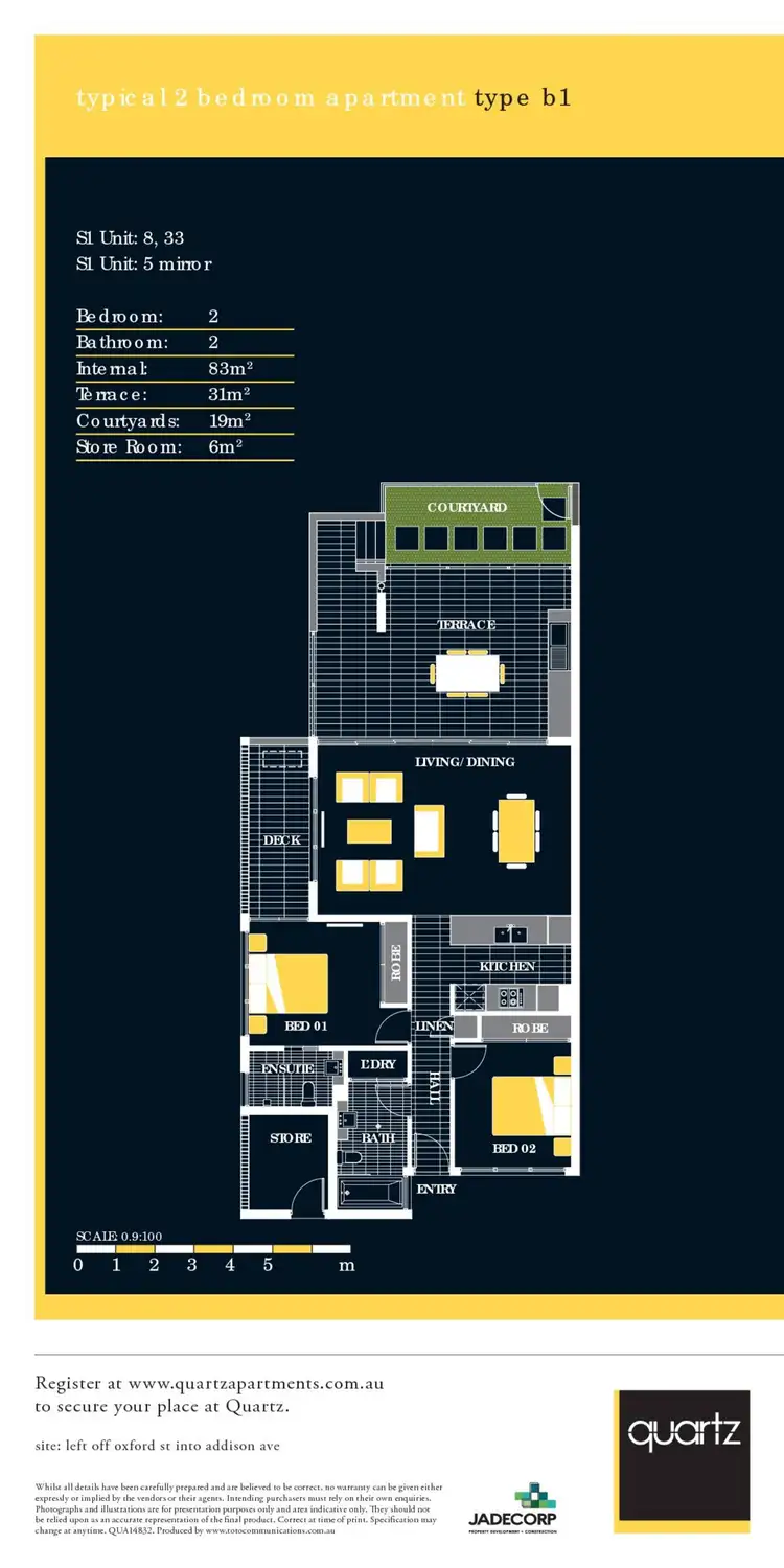 Floorplan of Homely apartment listing, 33/46 Addison Avenue, Bulimba QLD 4171