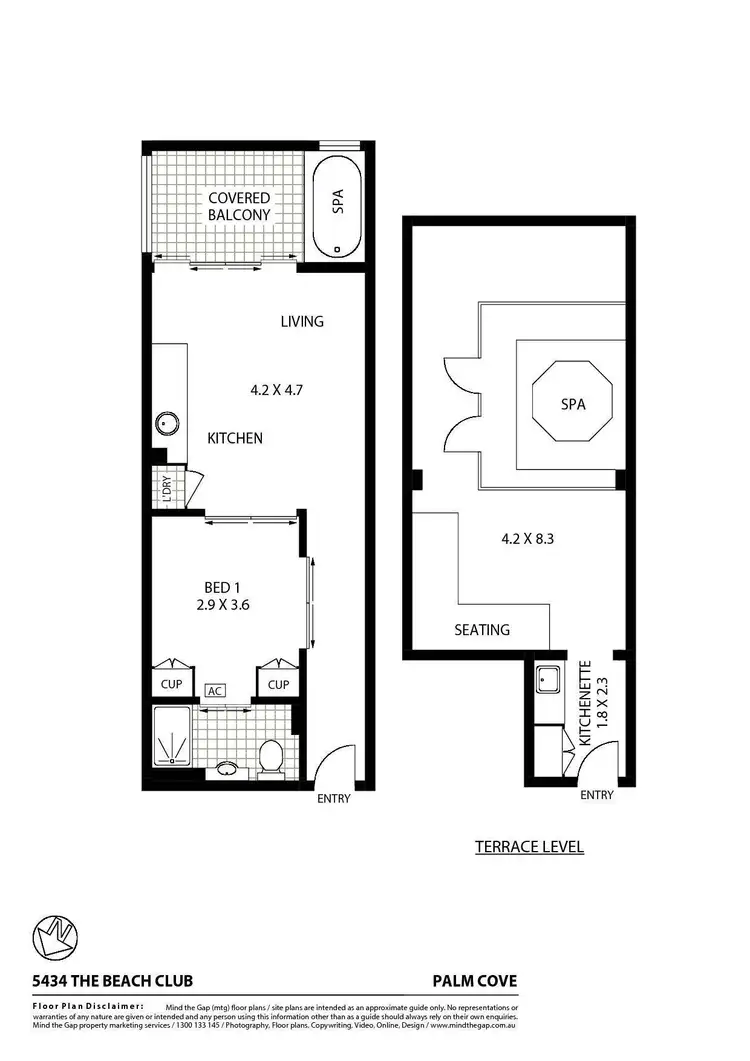Floorplan of Homely apartment listing, 5434/123 Williams Esplanade, Palm Cove QLD 4879
