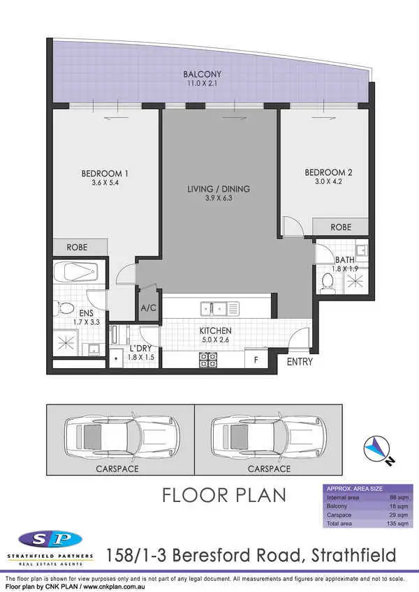 Floorplan of Homely apartment listing, 158/1-3 Beresford Road, Strathfield NSW 2135