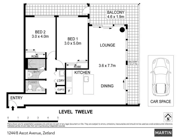 Floorplan of Homely apartment listing, 1244/8 Ascot Ave, Zetland NSW 2017