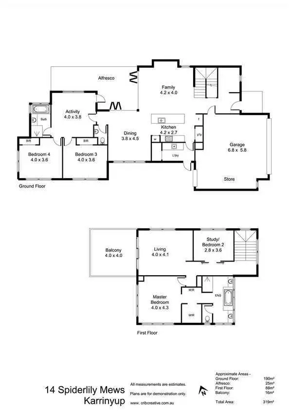 Floorplan of Homely house listing, 14 Spiderlily Mews, Karrinyup WA 6018