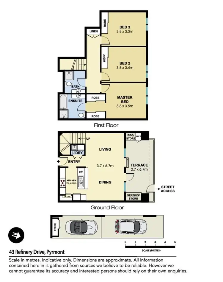 Floorplan of Homely apartment listing, 43 Refinery Drive, Pyrmont NSW 2009