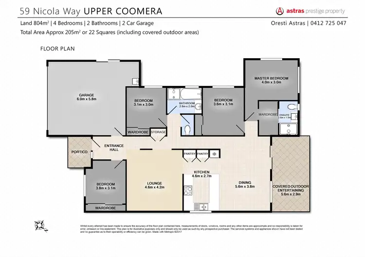 Floorplan of Homely house listing, 59 Nicola Way, Upper Coomera QLD 4209
