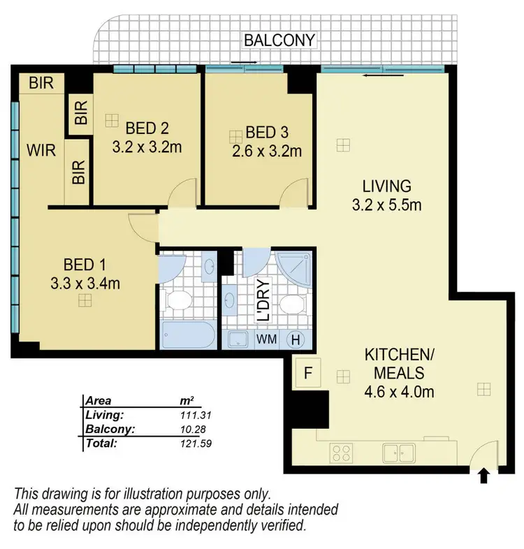 Floorplan of Homely apartment listing, 304/39 Grenfell Street, Adelaide SA 5000