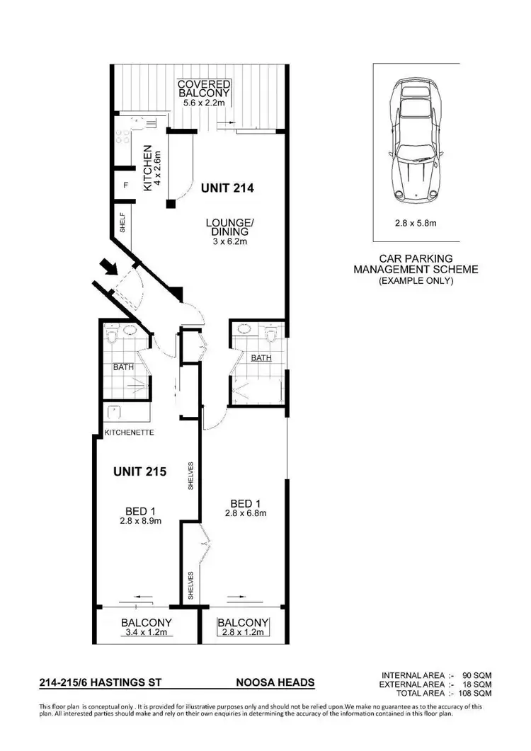 Floorplan of Homely unit listing, 167/6 Hastings Street, Noosa Heads QLD 4567
