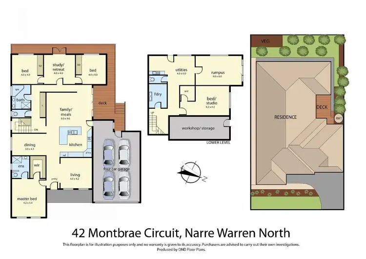 Floorplan of Homely house listing, 42 Montbrae Circuit, Narre Warren North VIC 3804