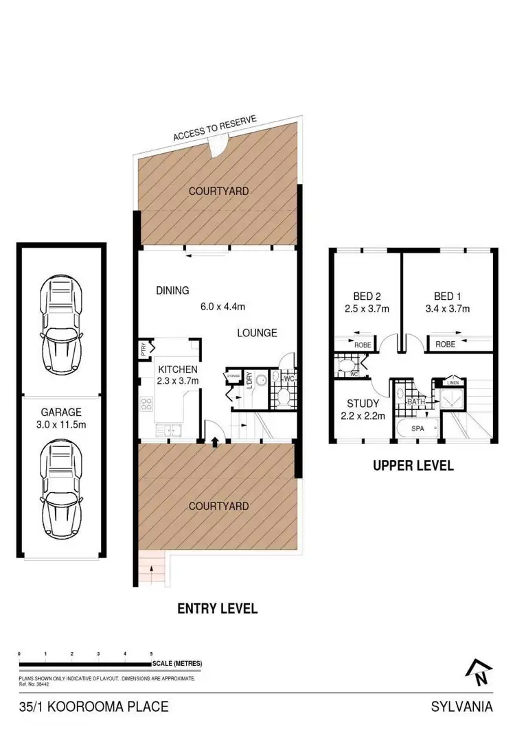Floorplan of Homely townhouse listing, 35/1 Koorooma Place, Sylvania NSW 2224