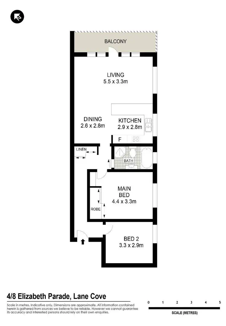 Floorplan of Homely apartment listing, 4/8 Elizabeth Parade, Lane Cove NSW 2066