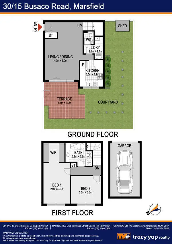 Floorplan of Homely townhouse listing, 30/15 Busaco Road, Marsfield NSW 2122