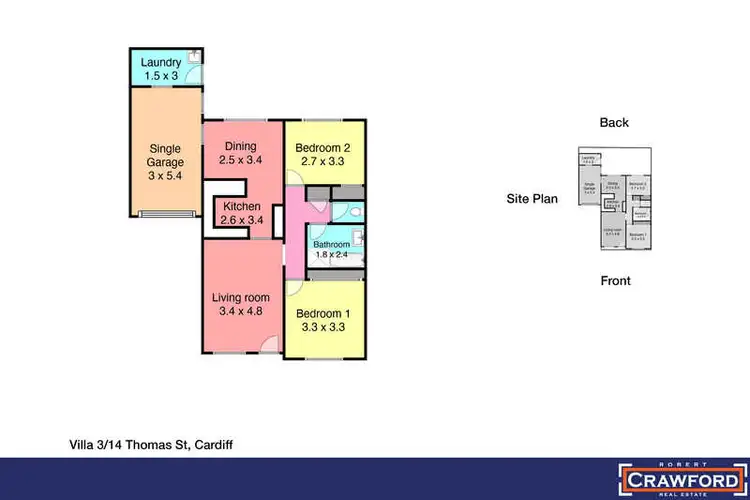 Floorplan of Homely villa listing, 3/14 Thomas Street, Cardiff NSW 2285