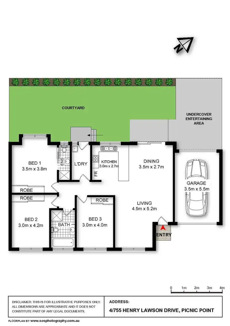 Floorplan of Homely villa listing, 4/755 Henry Lawson Drive, Picnic Point NSW 2213
