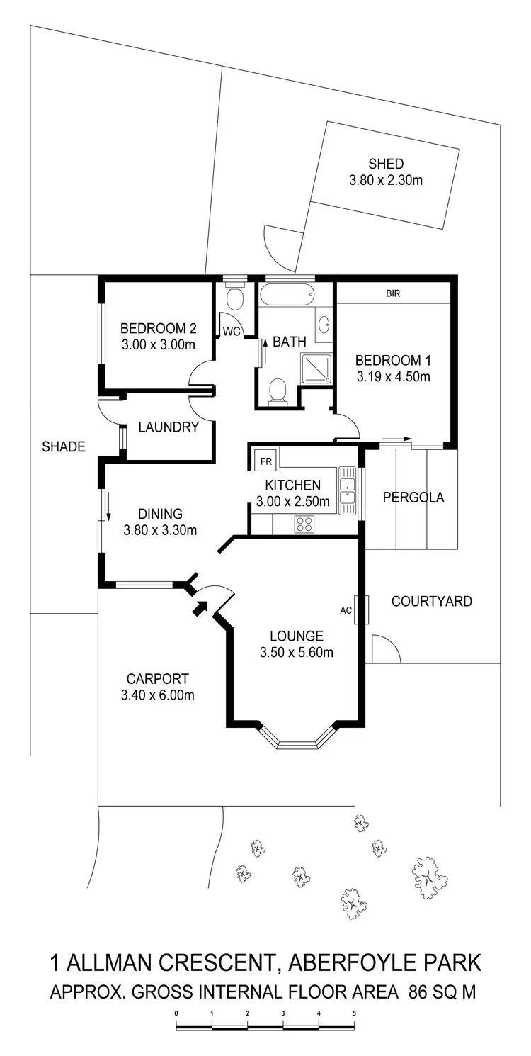 Floorplan of Homely house listing, 1 Allman Crescent, Aberfoyle Park SA 5159