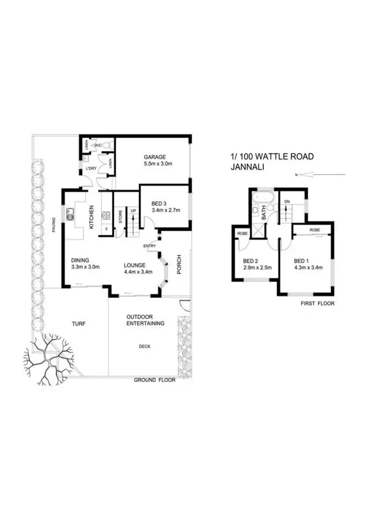 Floorplan of Homely townhouse listing, 1/100 Wattle Road, Jannali NSW 2226