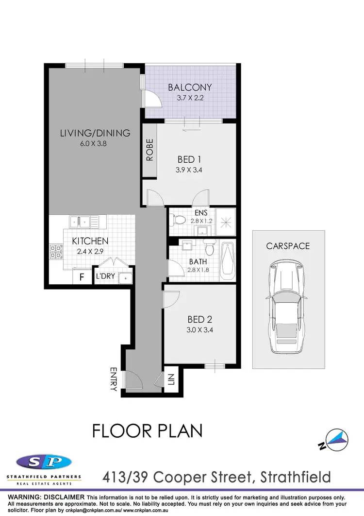 Floorplan of Homely apartment listing, 413/39 Cooper Street, Strathfield NSW 2135