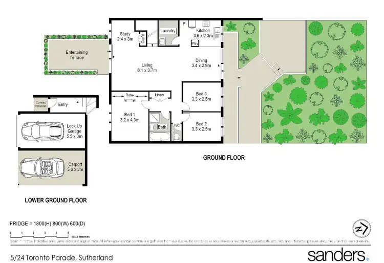 Floorplan of Homely townhouse listing, 5/24 Toronto Parade, Sutherland NSW 2232