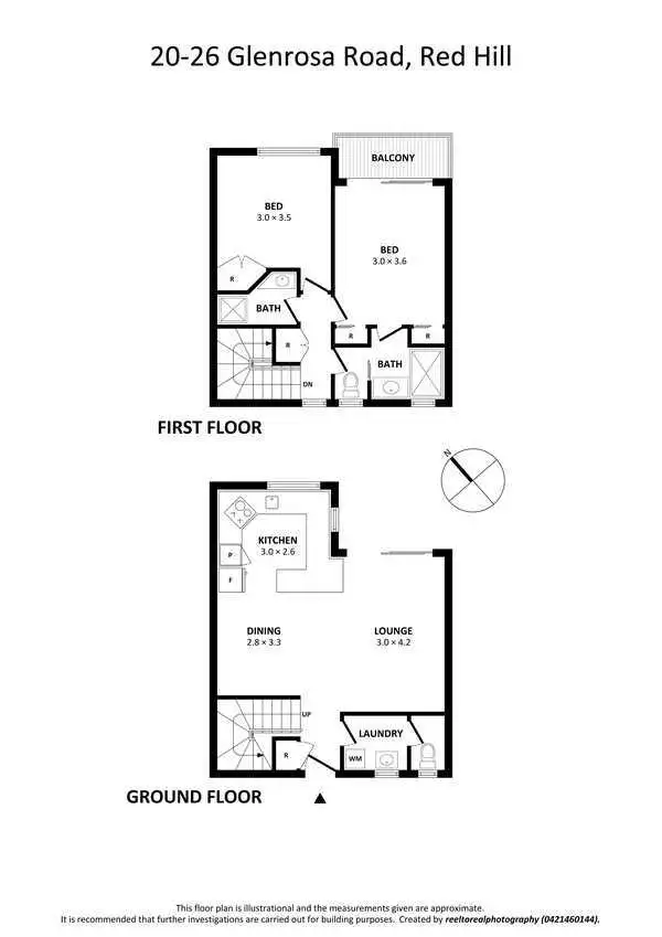 Floorplan of Homely townhouse listing, 20/26 Glenrosa Road, Red Hill QLD 4059