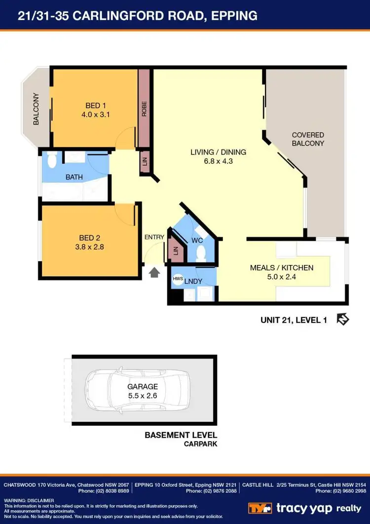 Floorplan of Homely apartment listing, 21/31 Carlingford Road, Epping NSW 2121