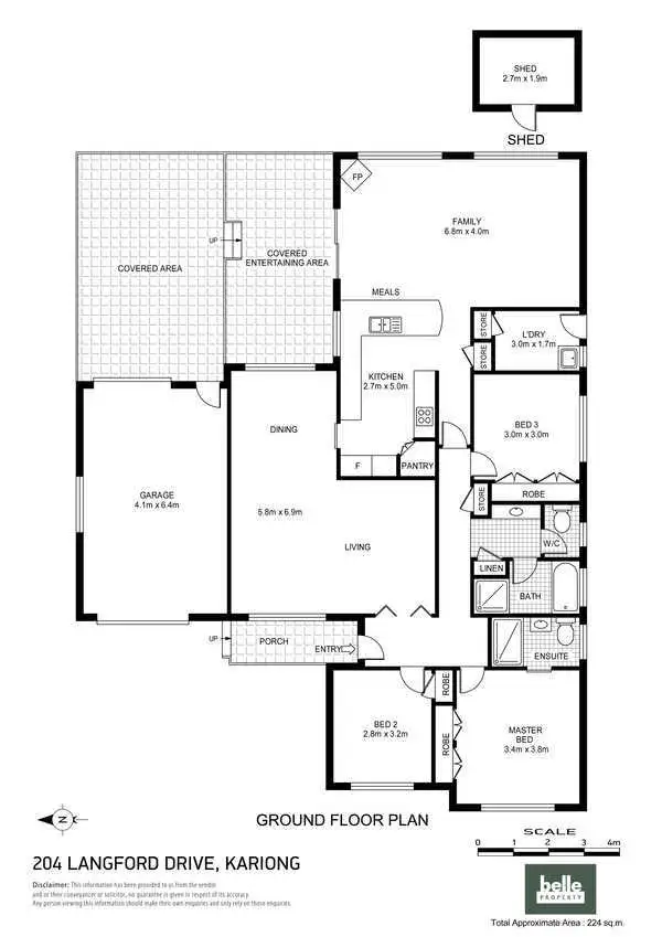 Floorplan of Homely house listing, 204 Langford Drive, Kariong NSW 2250