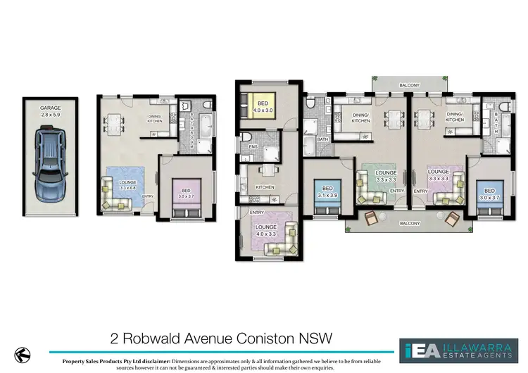 Floorplan of Homely block of units listing, 2 Robwald Avenue, Coniston NSW 2500