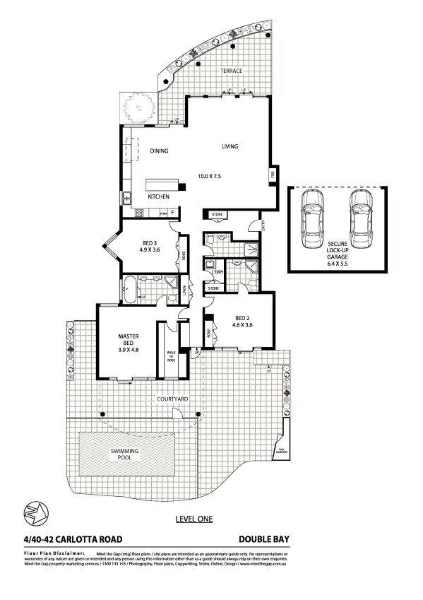 Floorplan of Homely apartment listing, 4/40-42 Carlotta Road, Double Bay NSW 2028