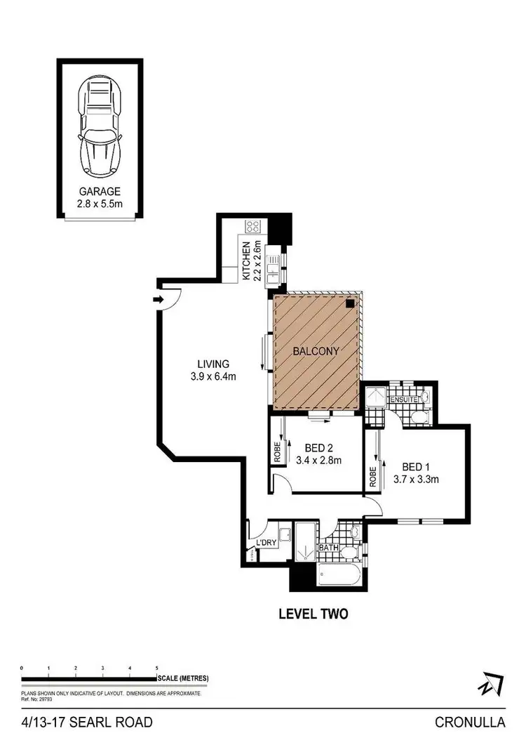 Floorplan of Homely apartment listing, 4/13-17 Searl Road, Cronulla NSW 2230