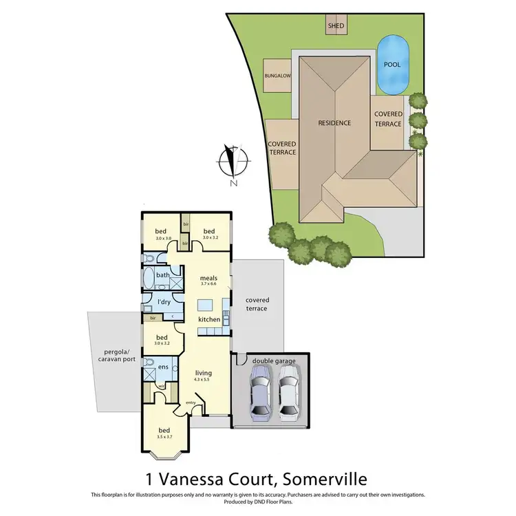 Floorplan of Homely house listing, 1 Vanessa Court, Somerville VIC 3912